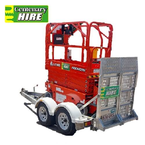 5.8m (19') Scissor Lift incl. Trailer Centenary Hire