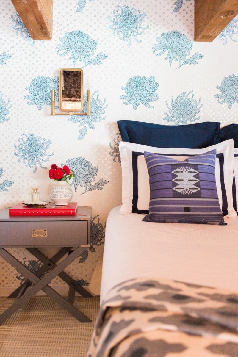 Stunning Bold Wallpapered Bedroom