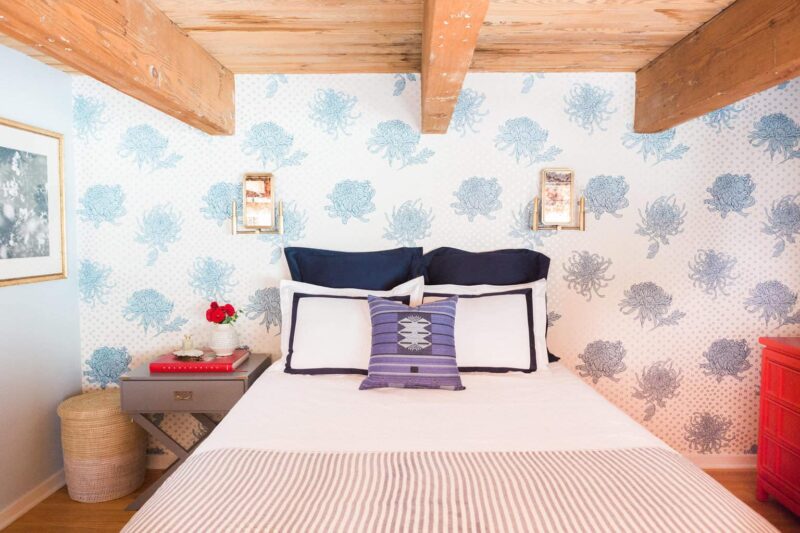 Stunning Bold Wallpapered Bedroom