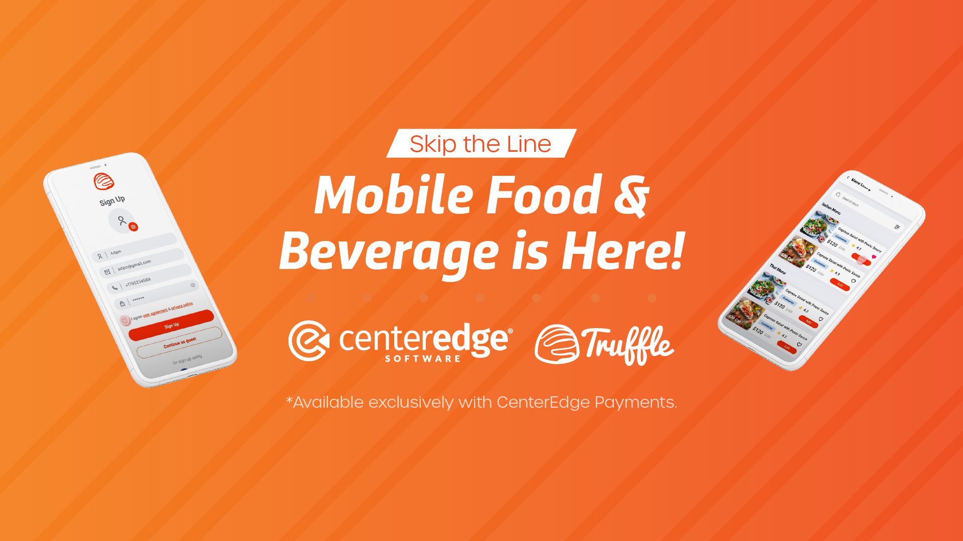 Mobile Food Ordering Integration With Truffle CenterEdge Software