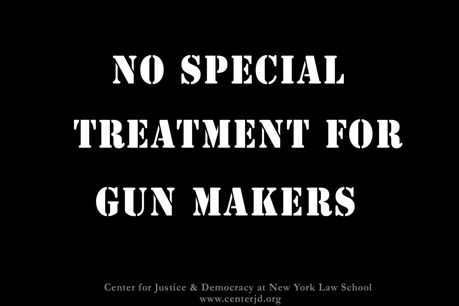 Spotlight No Special Treatment For Gun Makers