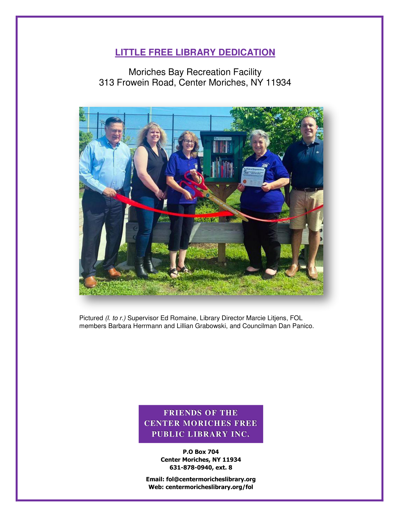 Programs/Events Center Moriches Free Public Library