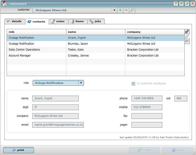 Customer and Contact Management Centeros Data Center Management