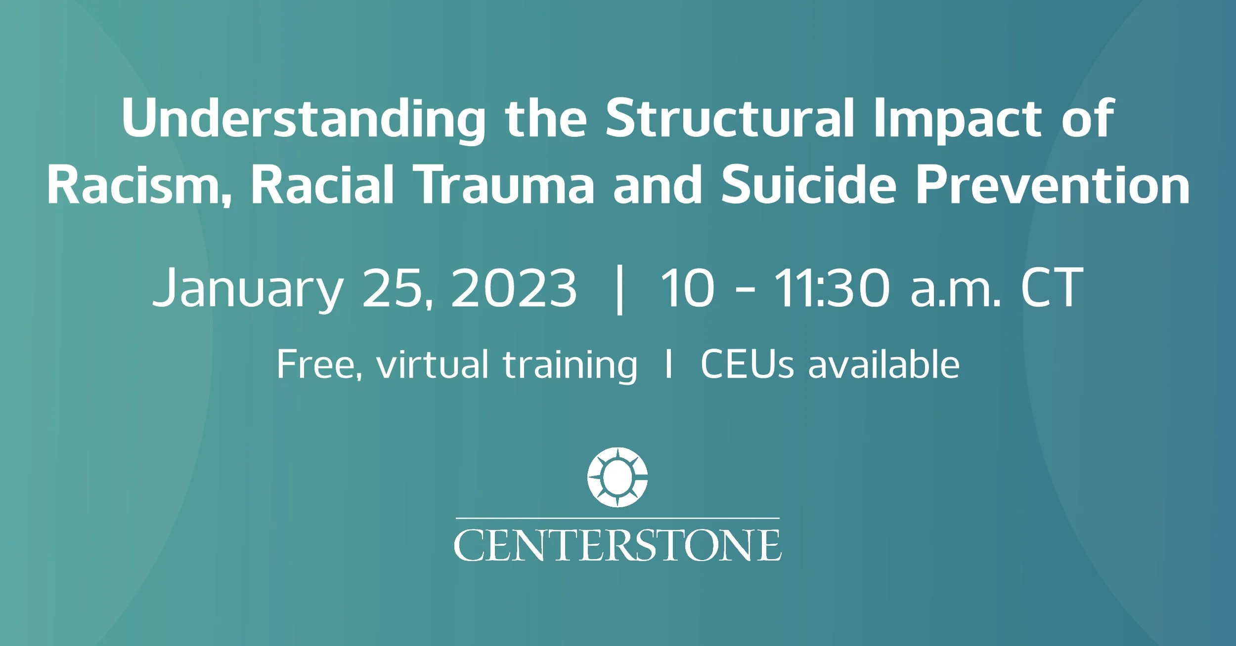 Centerstone to host ‘Understanding the Structural Impact of Racism