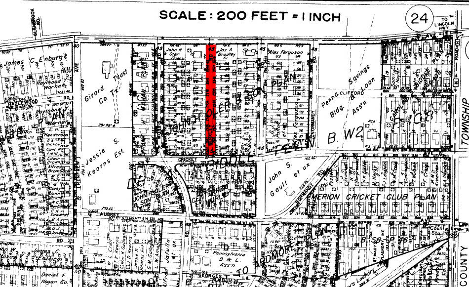 Maps of Berkely Road Area, Ardmore, PA 18812006
