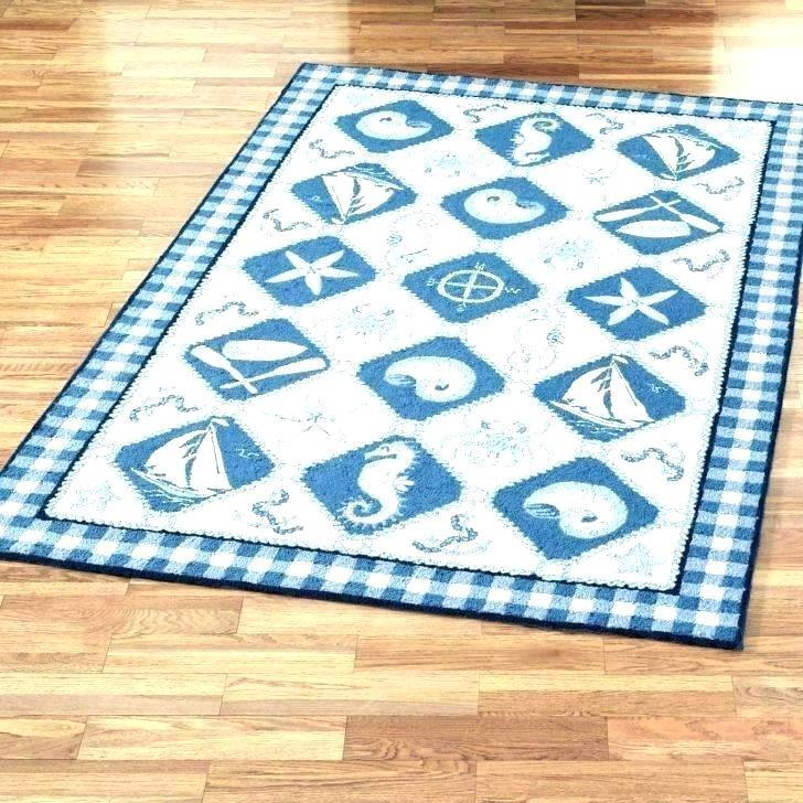 Charming Nautical Bathroom Rugs Central Array