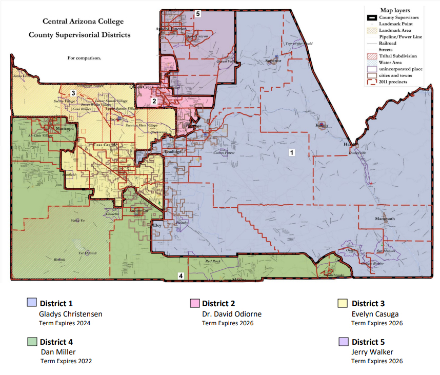 Maricopa County District Map District Boundaries - Central Arizona College