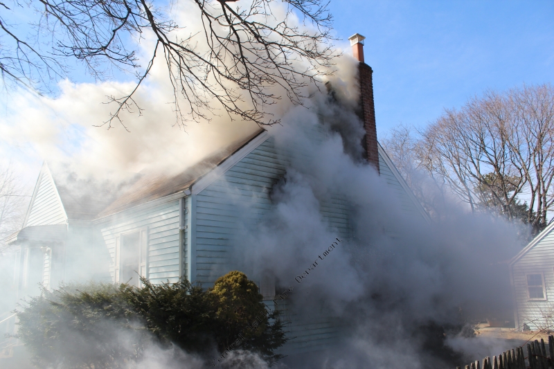 Working Fire Central Islip Fire Department Volunteer Firefighter