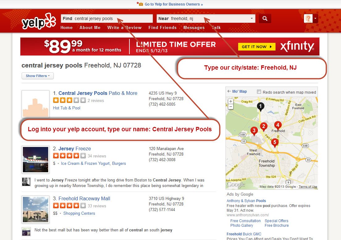 How to write Central Jersey Pools Yelp Review l Yelp Review