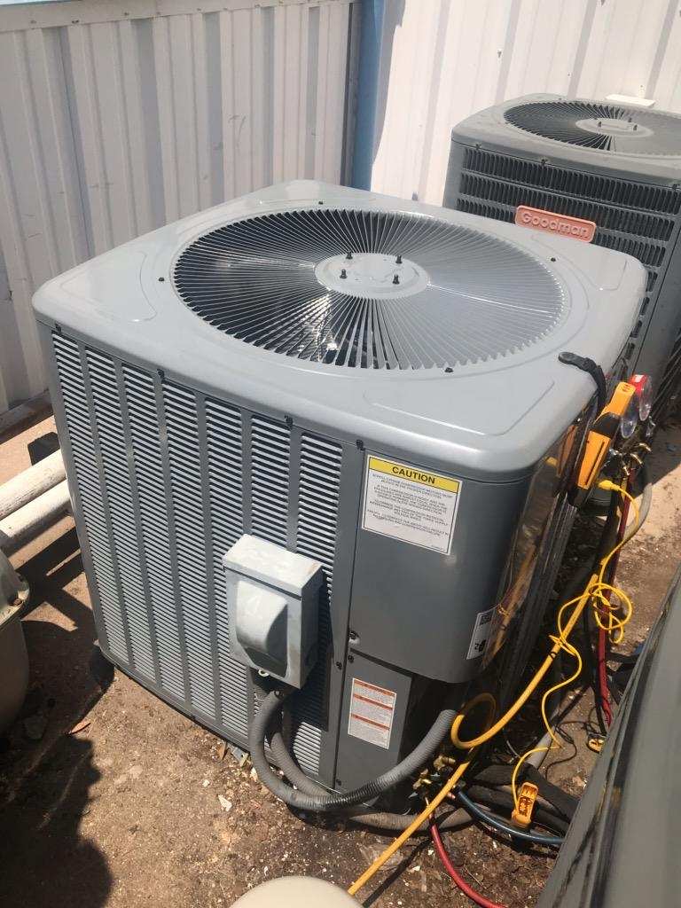 Replacing old HVAC unit with 3.0 Ton Goodman Unit Dallas, TX