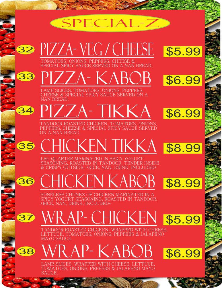 Curry Corner Cafe Menu, Prices and Locations Central Menus