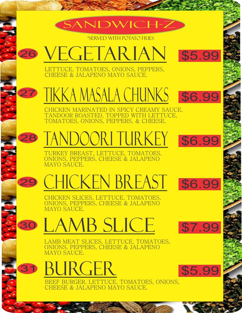 Curry Corner Cafe Menu, Prices and Locations Central Menus