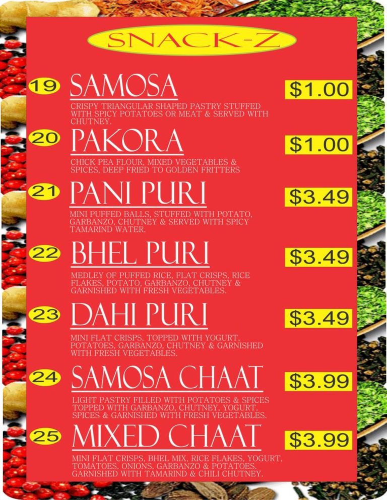 Curry Corner Cafe Menu, Prices and Locations Central Menus