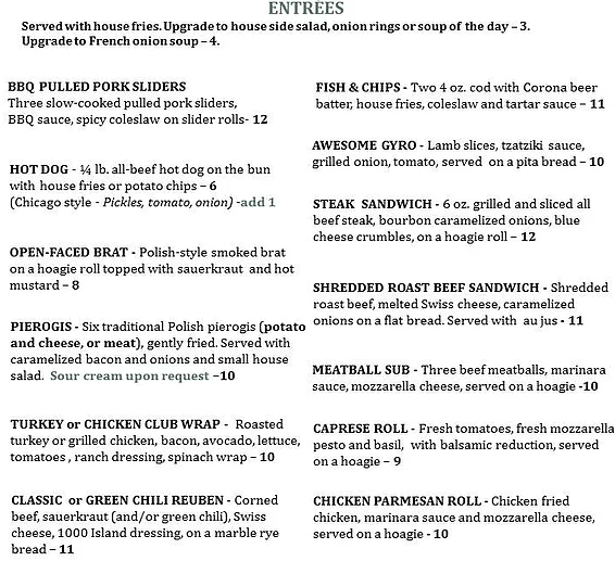 Cottonwood Menu, Prices and Locations Central Menus