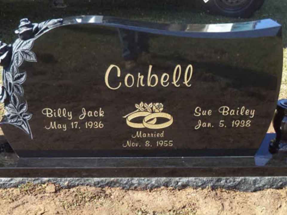 Cemetery Headstones LA, TX, AR Central Monument