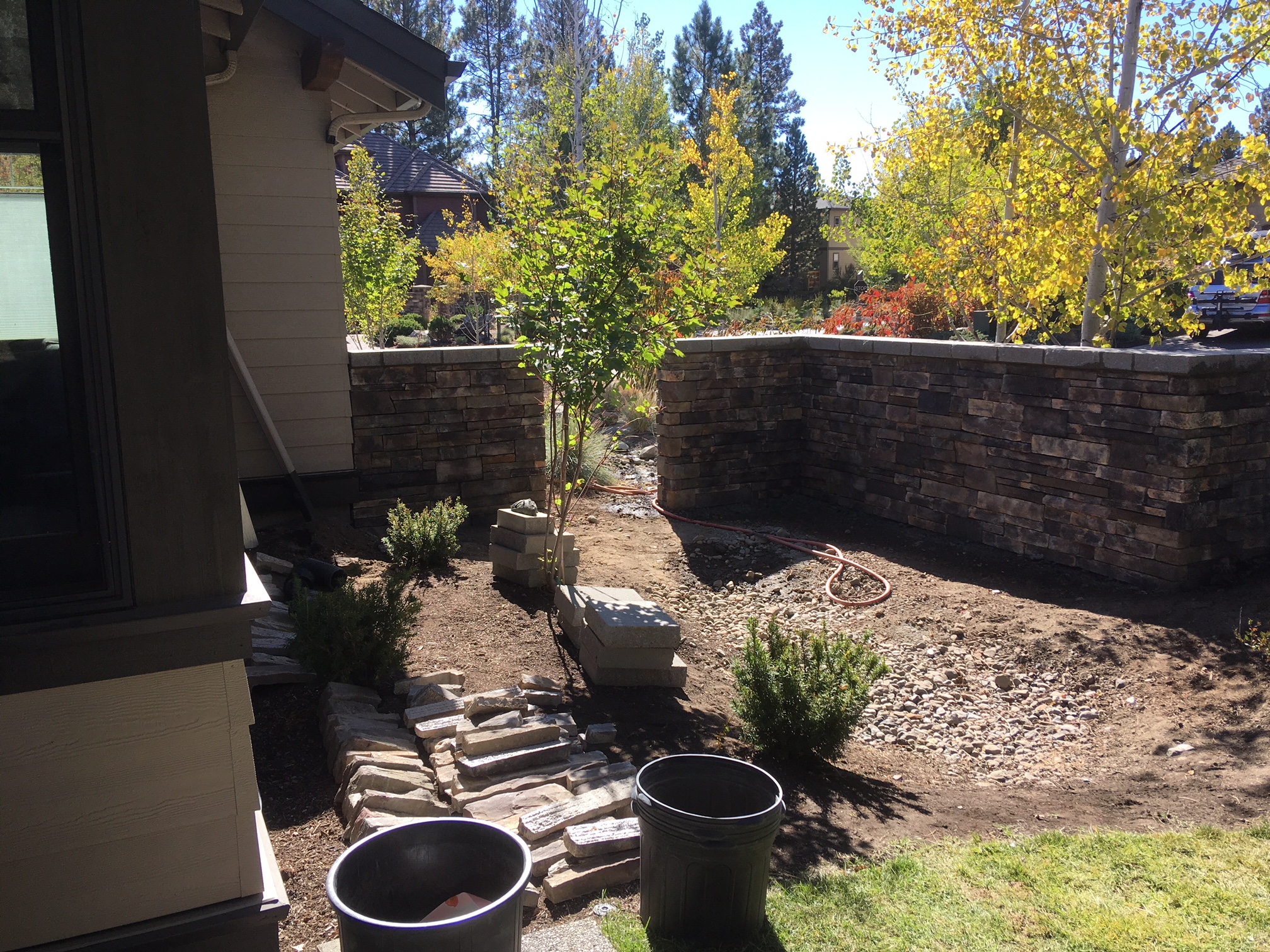 County Ledge Stone Wall Addition In Three Pines Subdivision central