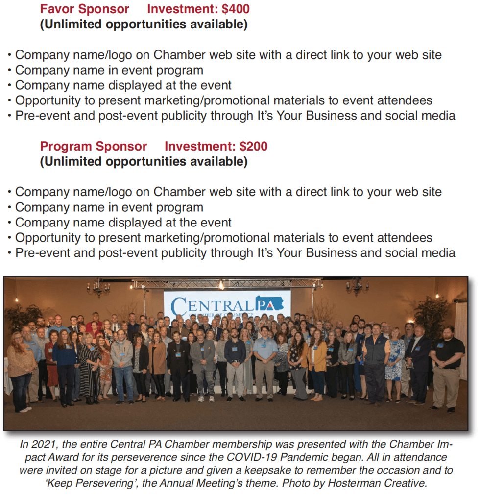 Benefits Central PA Chamber of Commerce