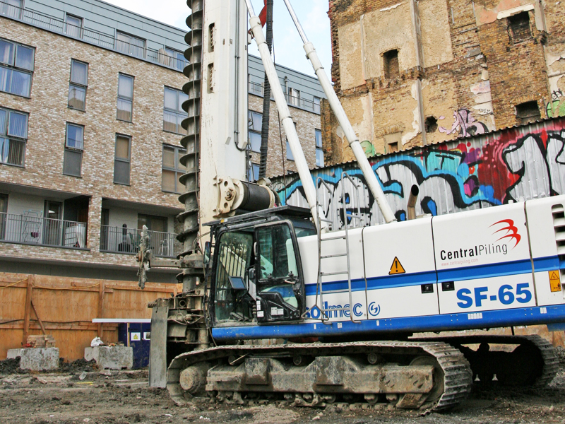 Street Development, Hackney, London Central Piling