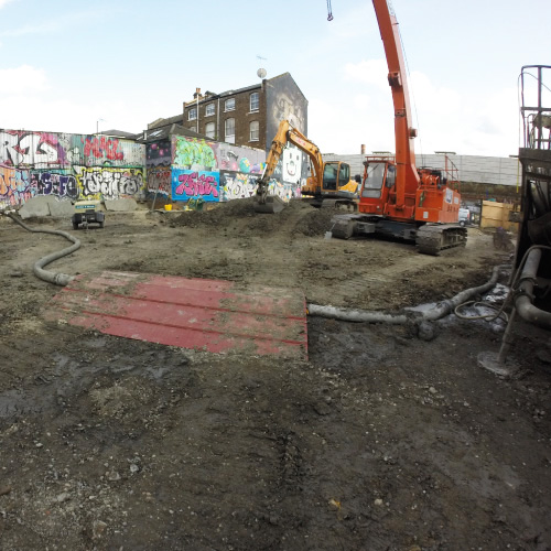 Street Development, Hackney, London Central Piling