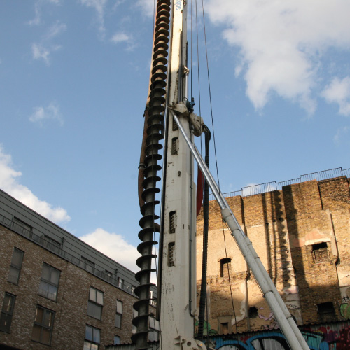 Street Development, Hackney, London Central Piling