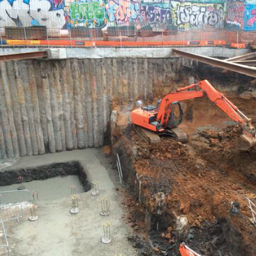 Street Development, Hackney, London Central Piling