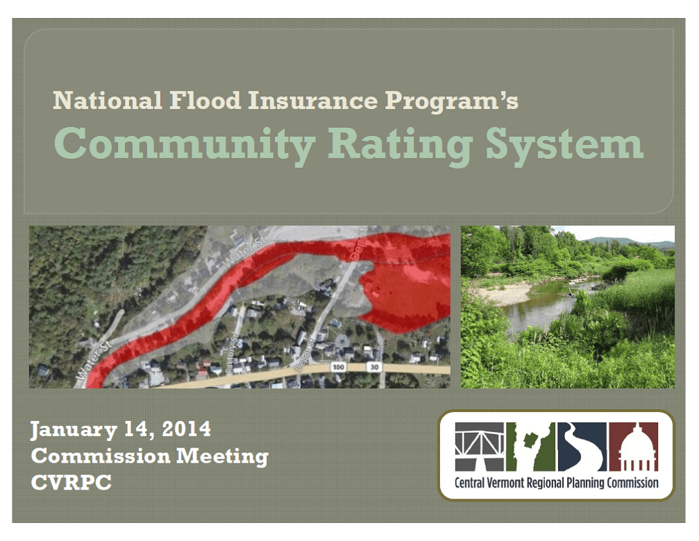 Community Rating System Central Vermont Regional Planning Commission