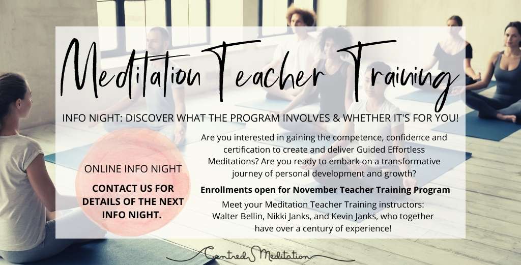 Online Meditation Teacher Training Centred Meditation
