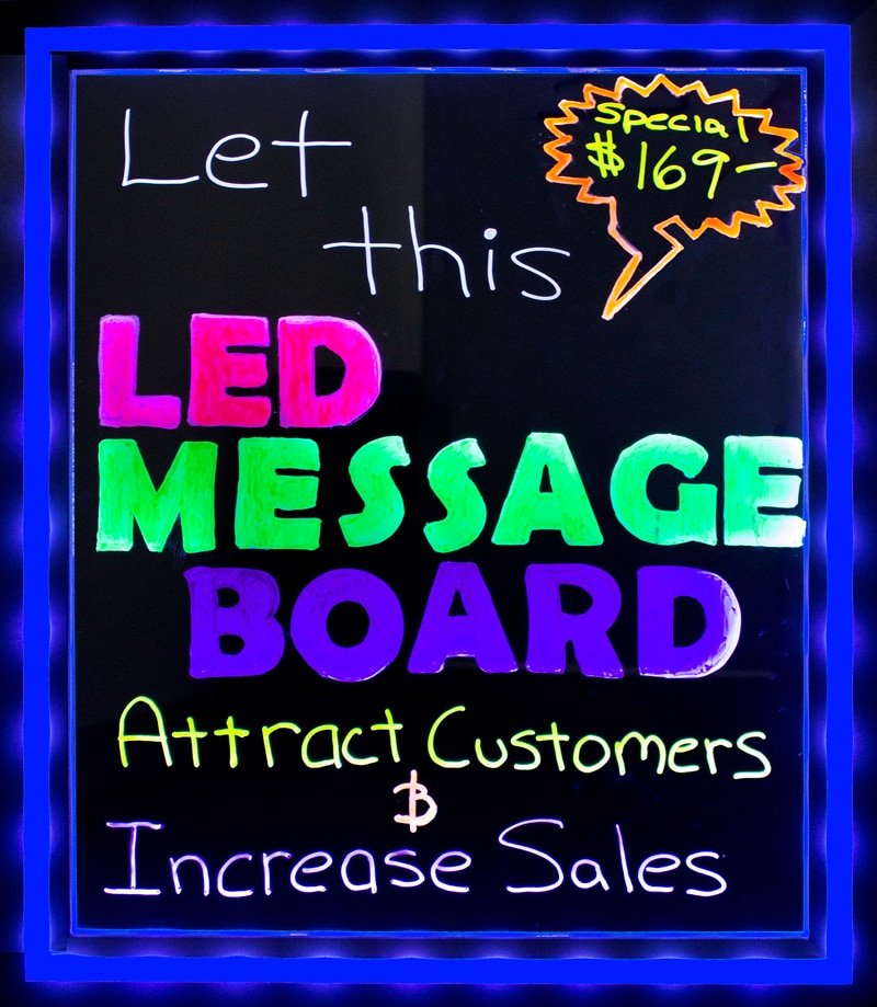 LED Message Board 23" x 27" Centurion Store Supplies
