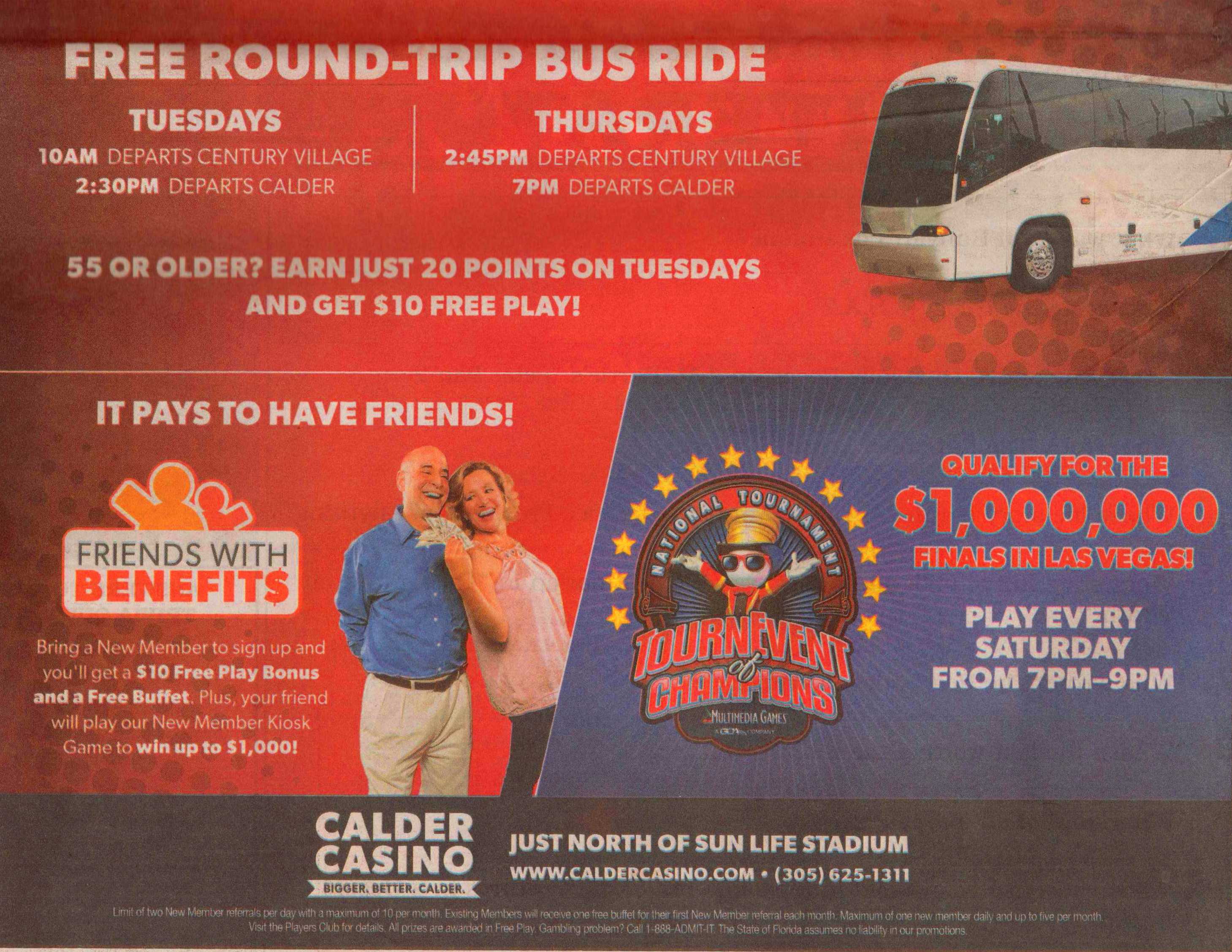 Academy Bus Service Century Village Casino Trip