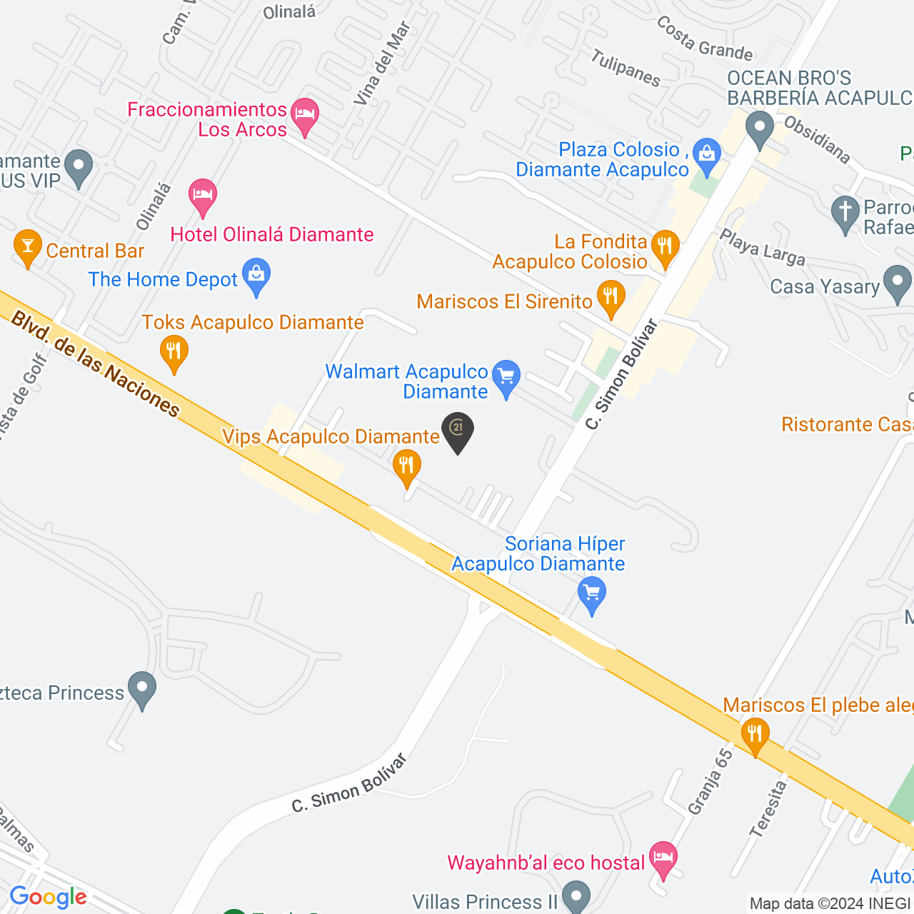 Ubicación CENTURY 21 Real Diamante