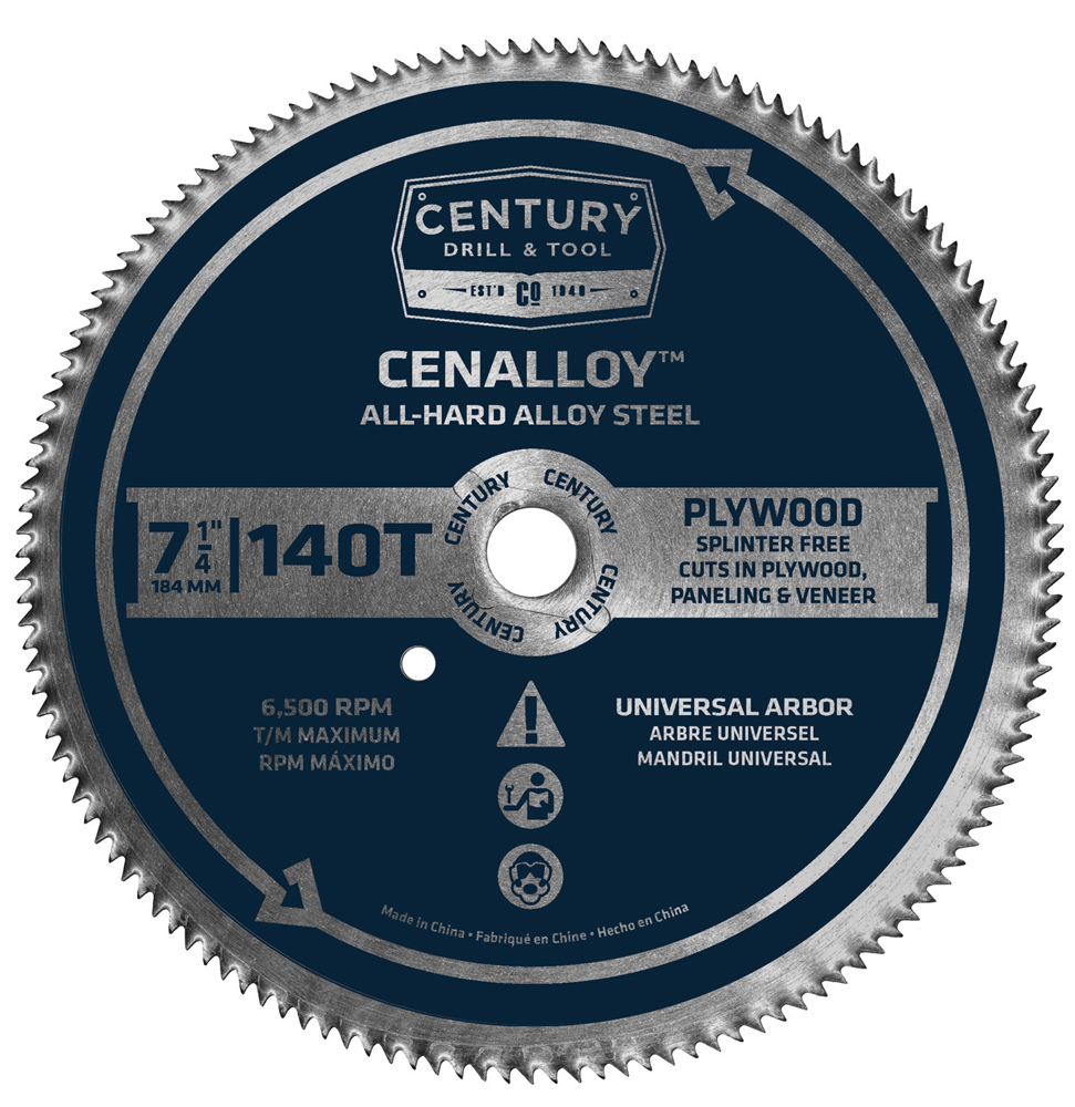 Cenalloy Plywood Circular Saw Blade 71/4" by 140T