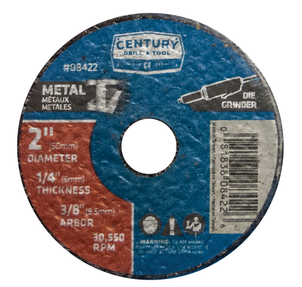 Grinding Wheel 2″ Diameter 1/4″ Thick Type 1 Metal Grinding 3/8″ Arbor