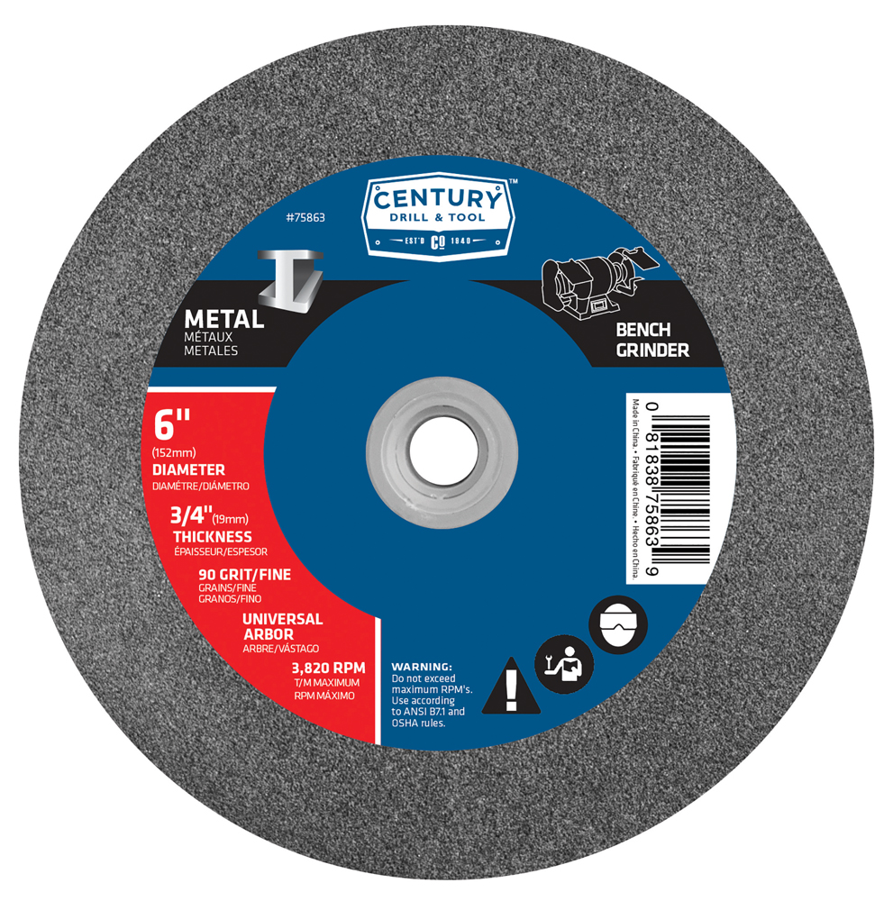 Fine Bench Grinding Wheel, 6"