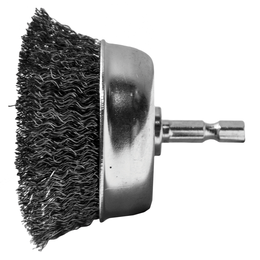 Cup Brush Coarse Crimped 13/4″ Size 1/4″ Shank Safe Rpm 4,500