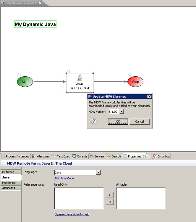 Dynamic Java Activity