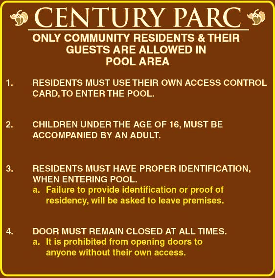 Rules & Regulations Century Park Condo 1