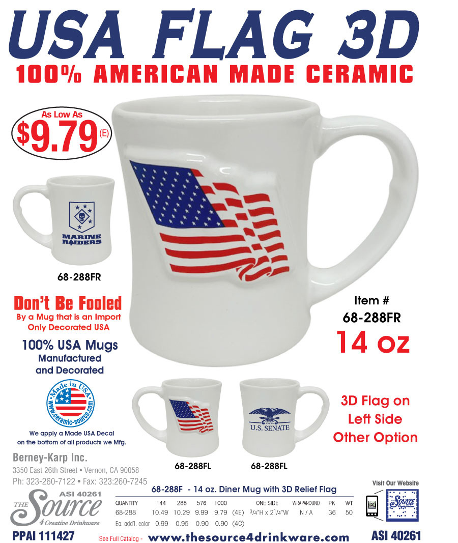 American made Ceramic Manufacturer. We offer promotional American made
