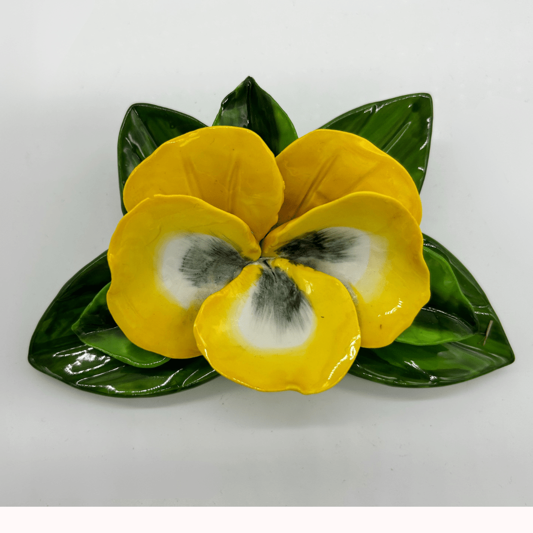 Single Pansie Ceramic Flowers
