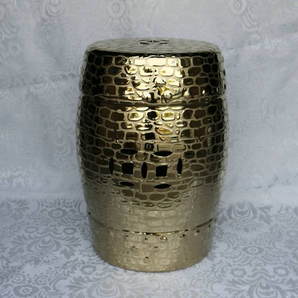 RYZS34 _Bar furniture Ceramic Stool,Goldplated garden stool ALL
