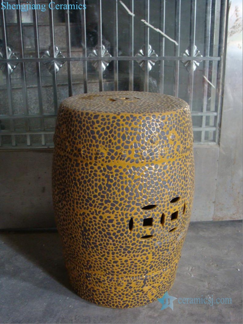 RZPZ14 Shengjiang hot sale unique pattern handpainted ceramic stool