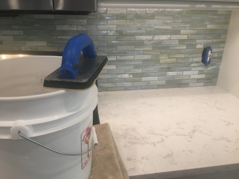 Glass Tile Backsplash Installation Wesley Chapel, Florida