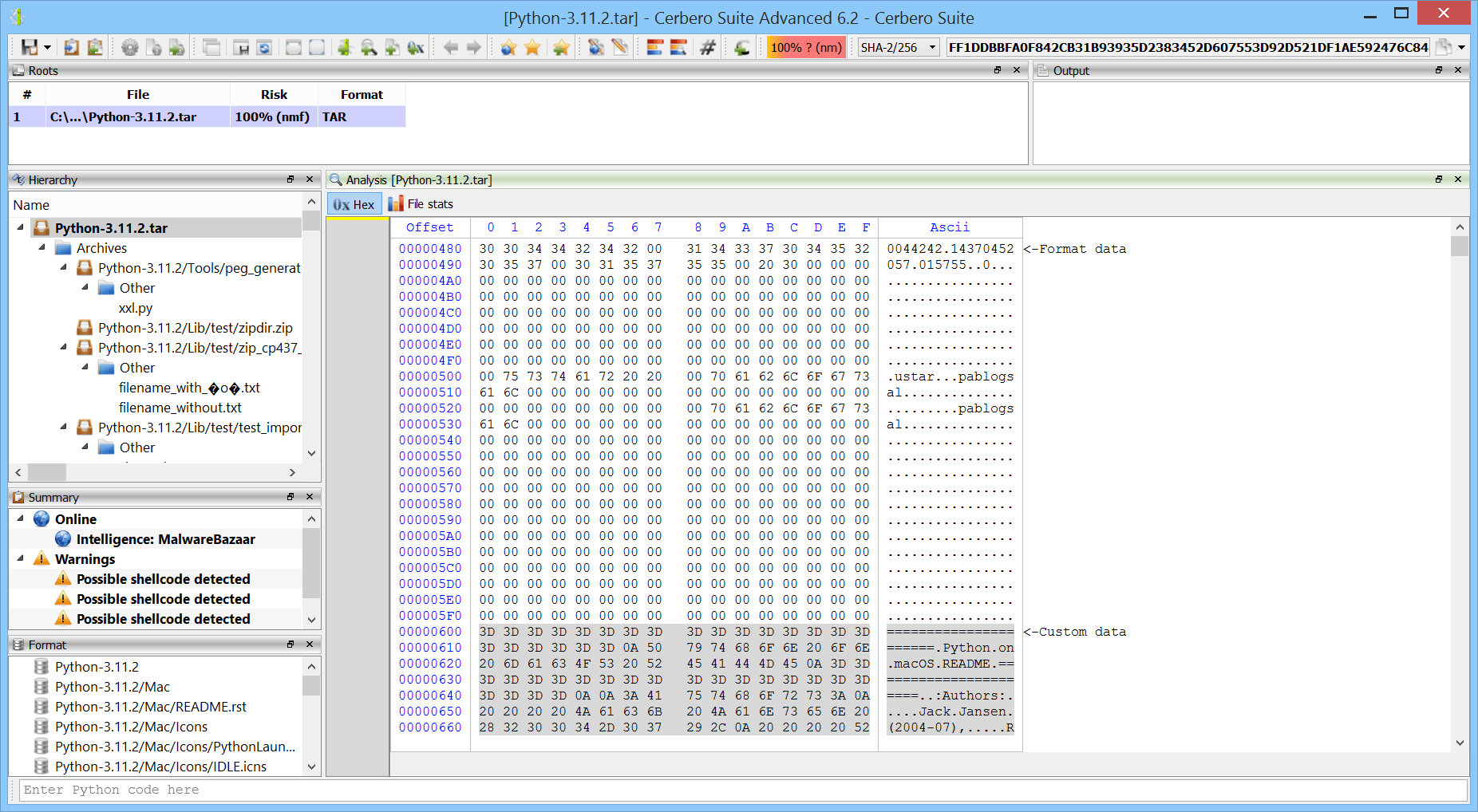 TAR Format Cerbero Labs