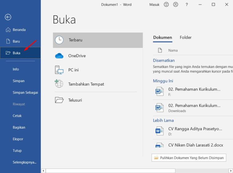 Fungsi menu dan ikon pada microsoft word 2021