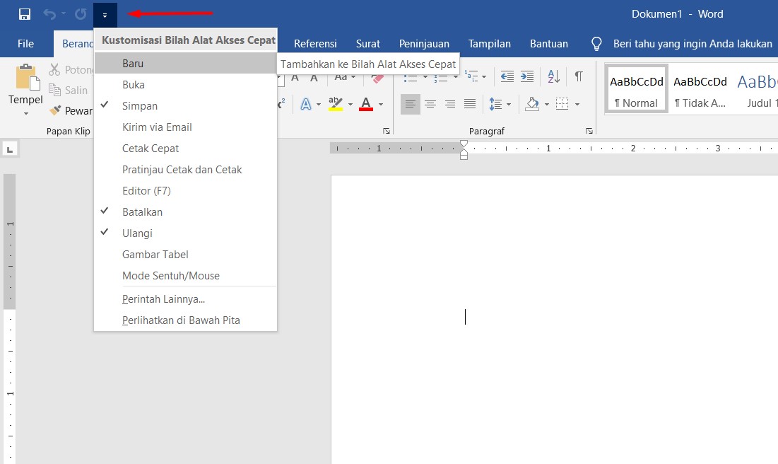 Word 2010 Quick Access Toolbar Youtube