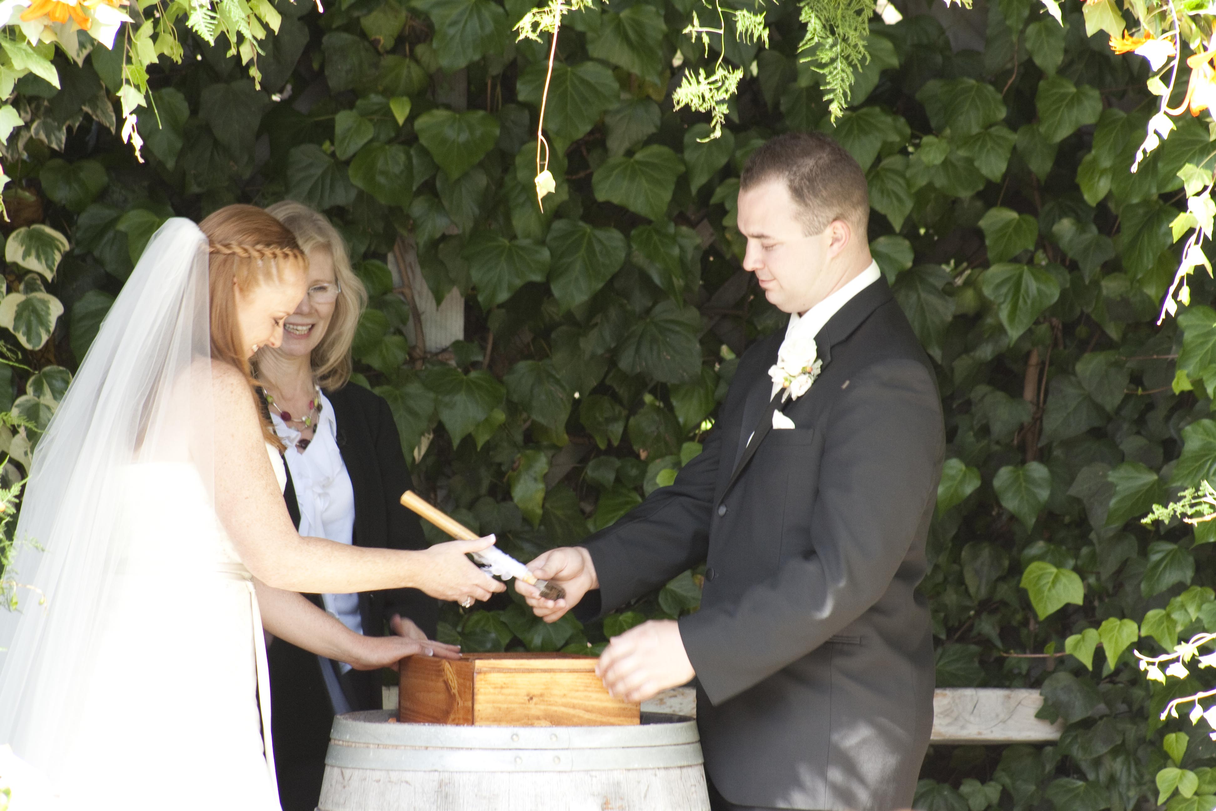 Wine Box Ceremony San Diego Wedding Officiant