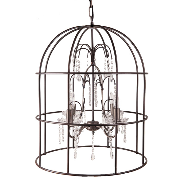 Rustic Metal Cage Chandelier