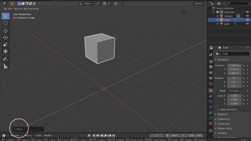 blender移動のショートカット Ceriseworks