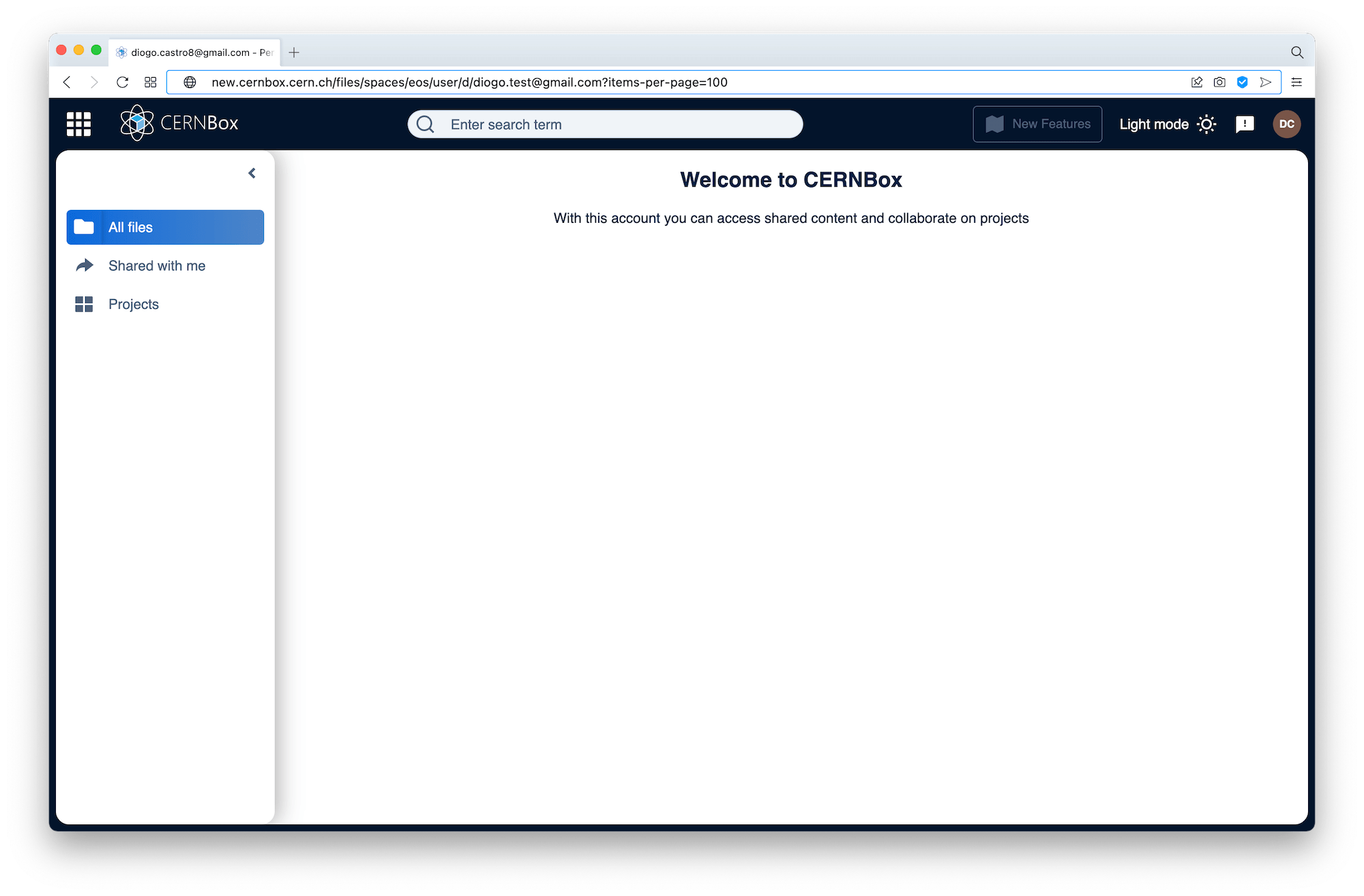 Access instructions CERNBox Docs