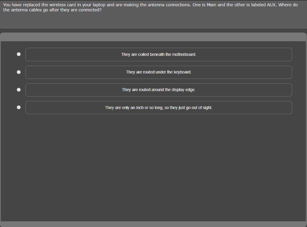Multiple Choice Single Answer Question - CertBlaster