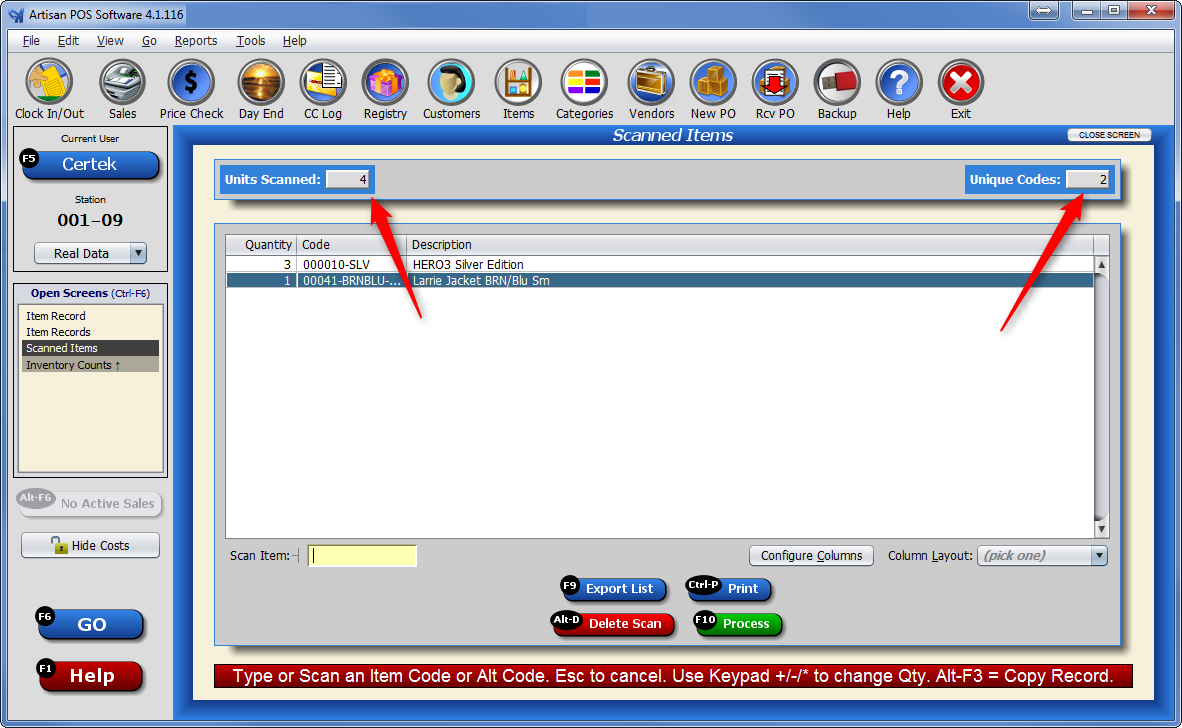 Physical Inventory Counting CerTek Software